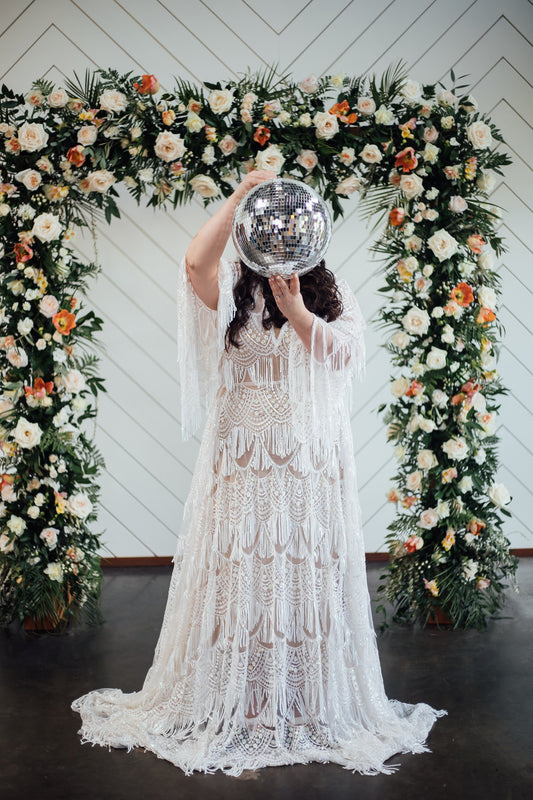 SM-2XL White Iridescent Gatsby