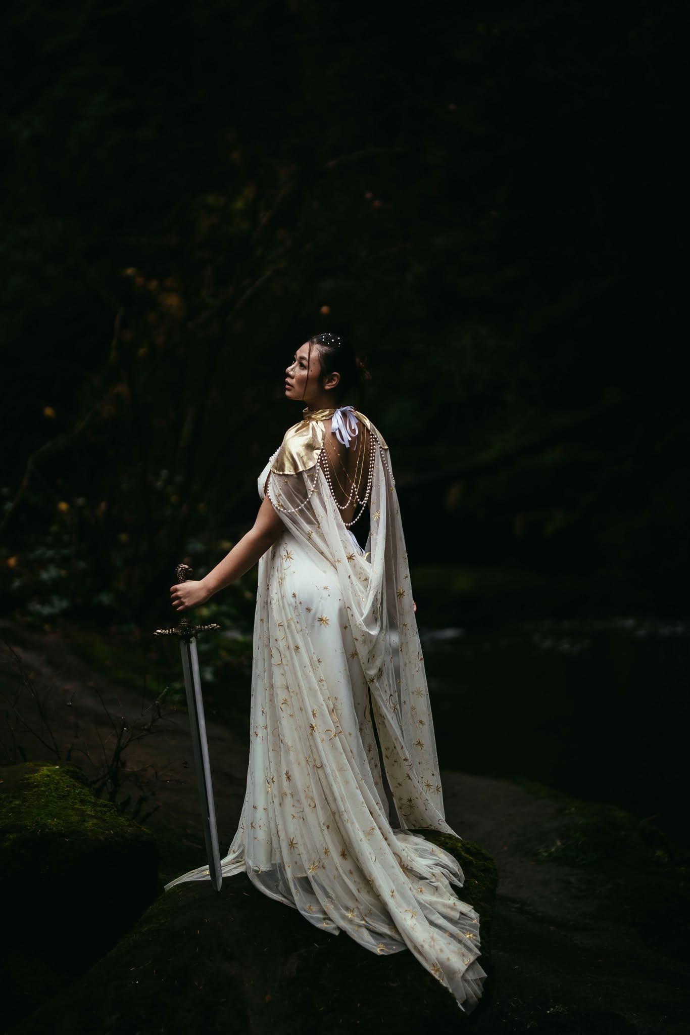 Golden Hour Dress w/Cape