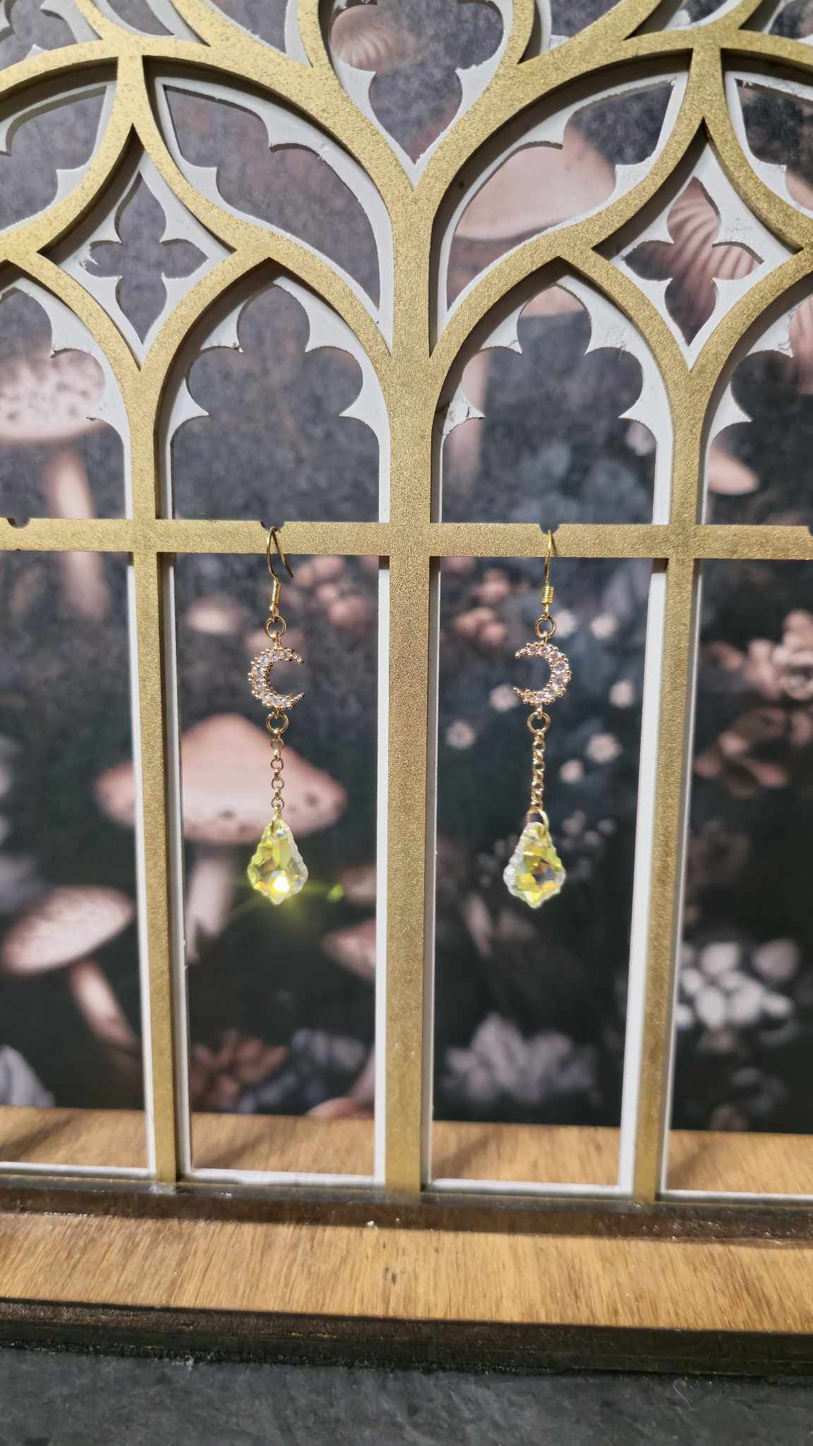 Gold Moon w/Swarovski Crystal