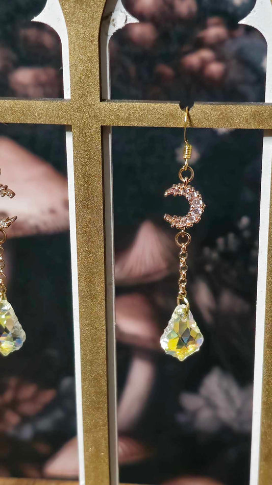 Gold Moon w/Swarovski Crystal