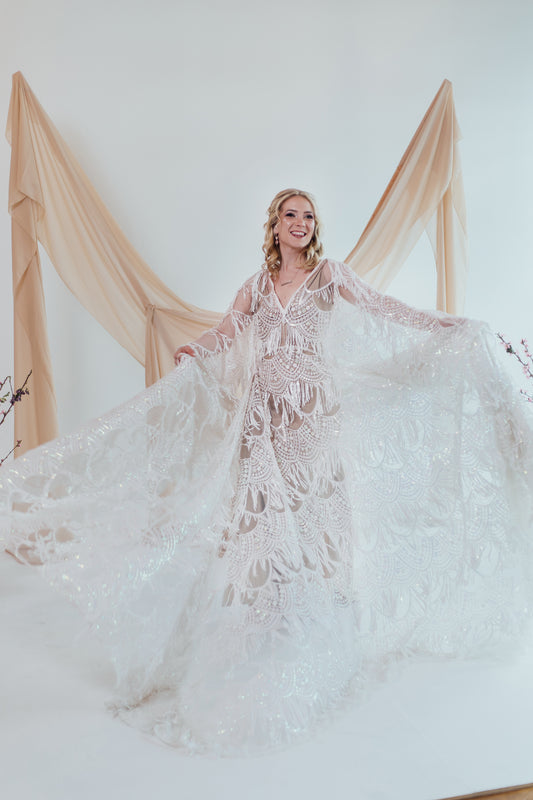 White & Silver Gatsby Dress