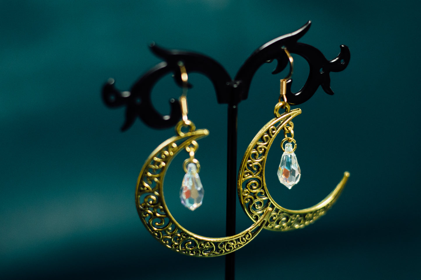 Gold Moon & Swarovski crystal