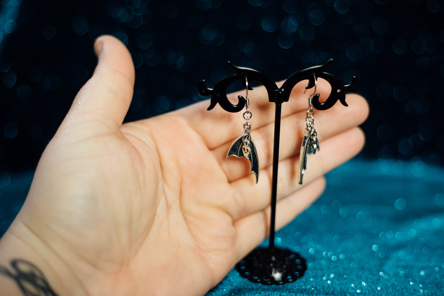 Mini Bat Wings with Tiny Skull