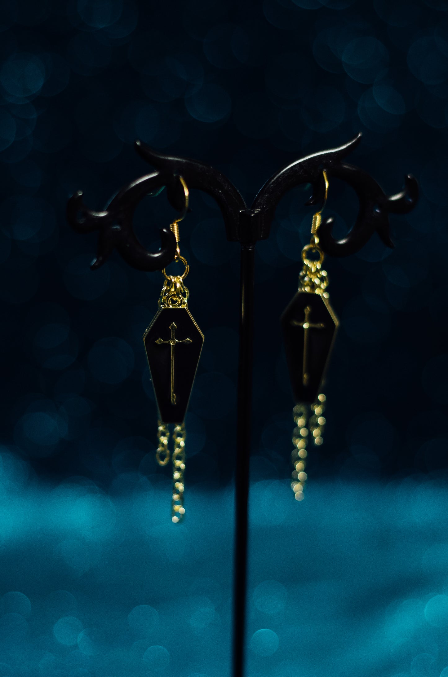 Gold & Black Coffins w/Chains