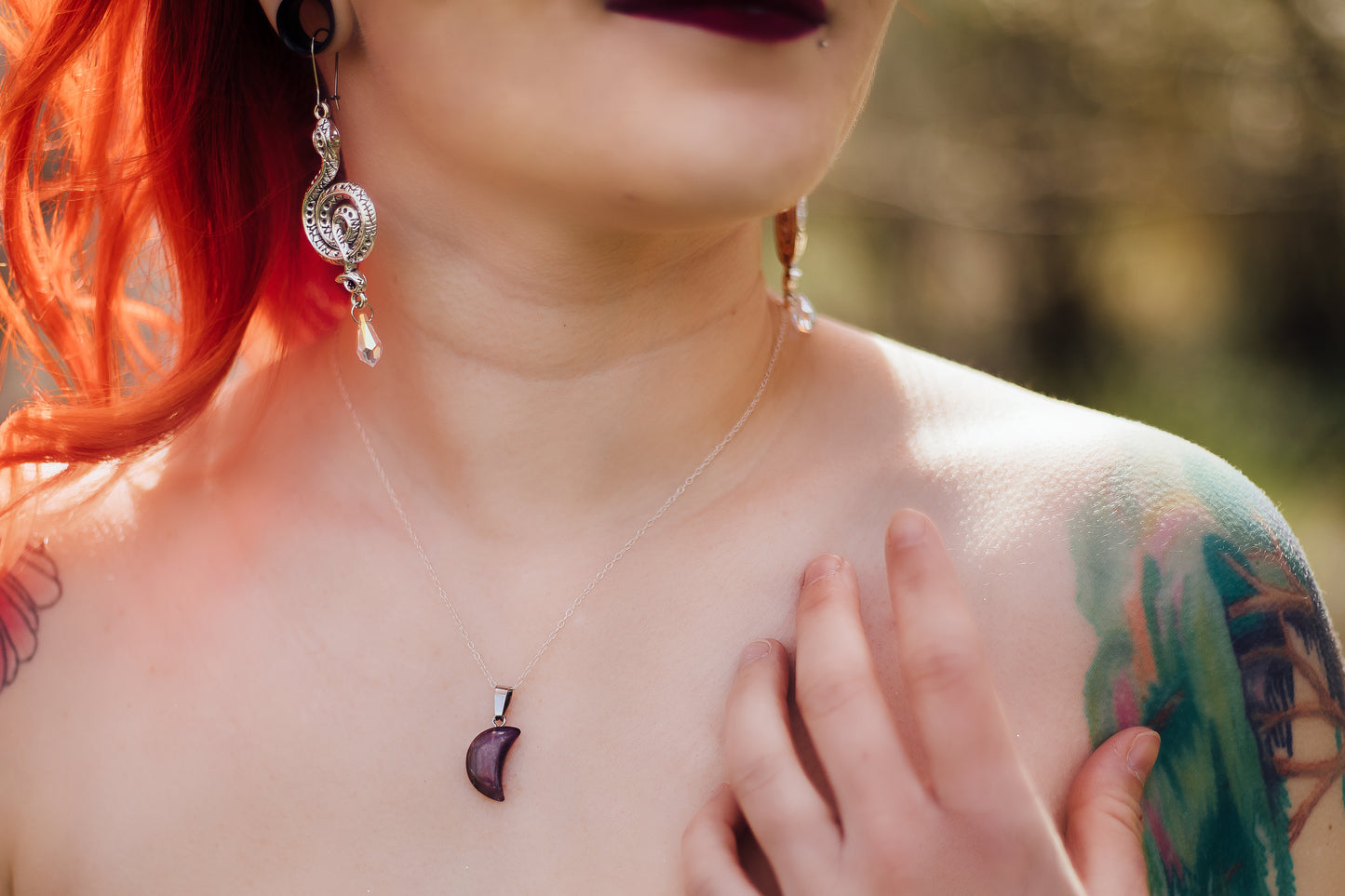 Amethyst Moon Necklace