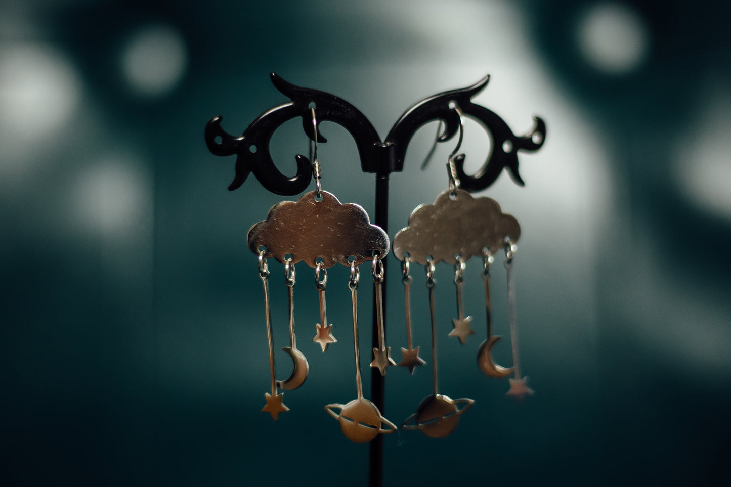 Silver Clouds w/Dangles