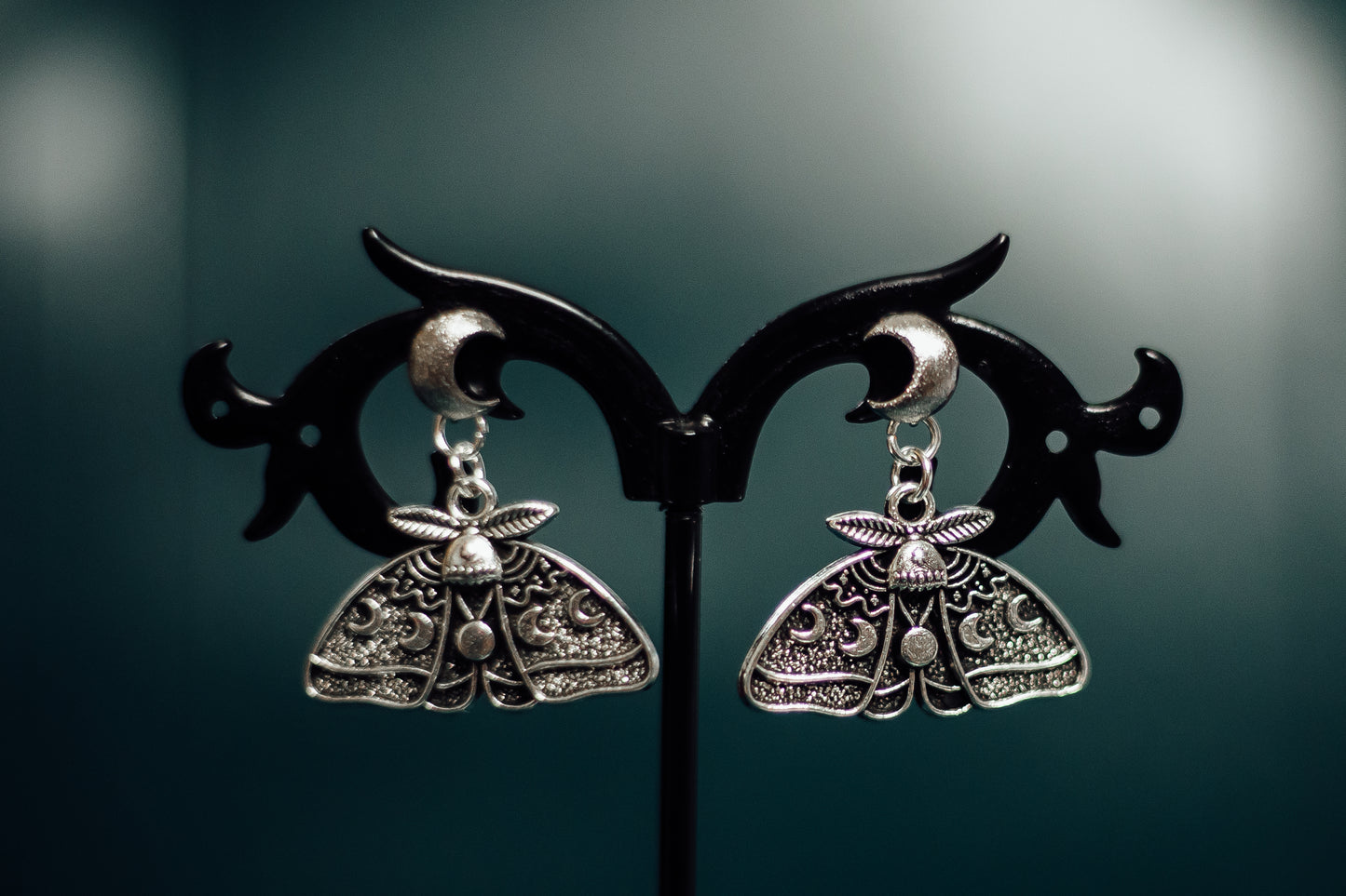 Moth w/Moon Stud