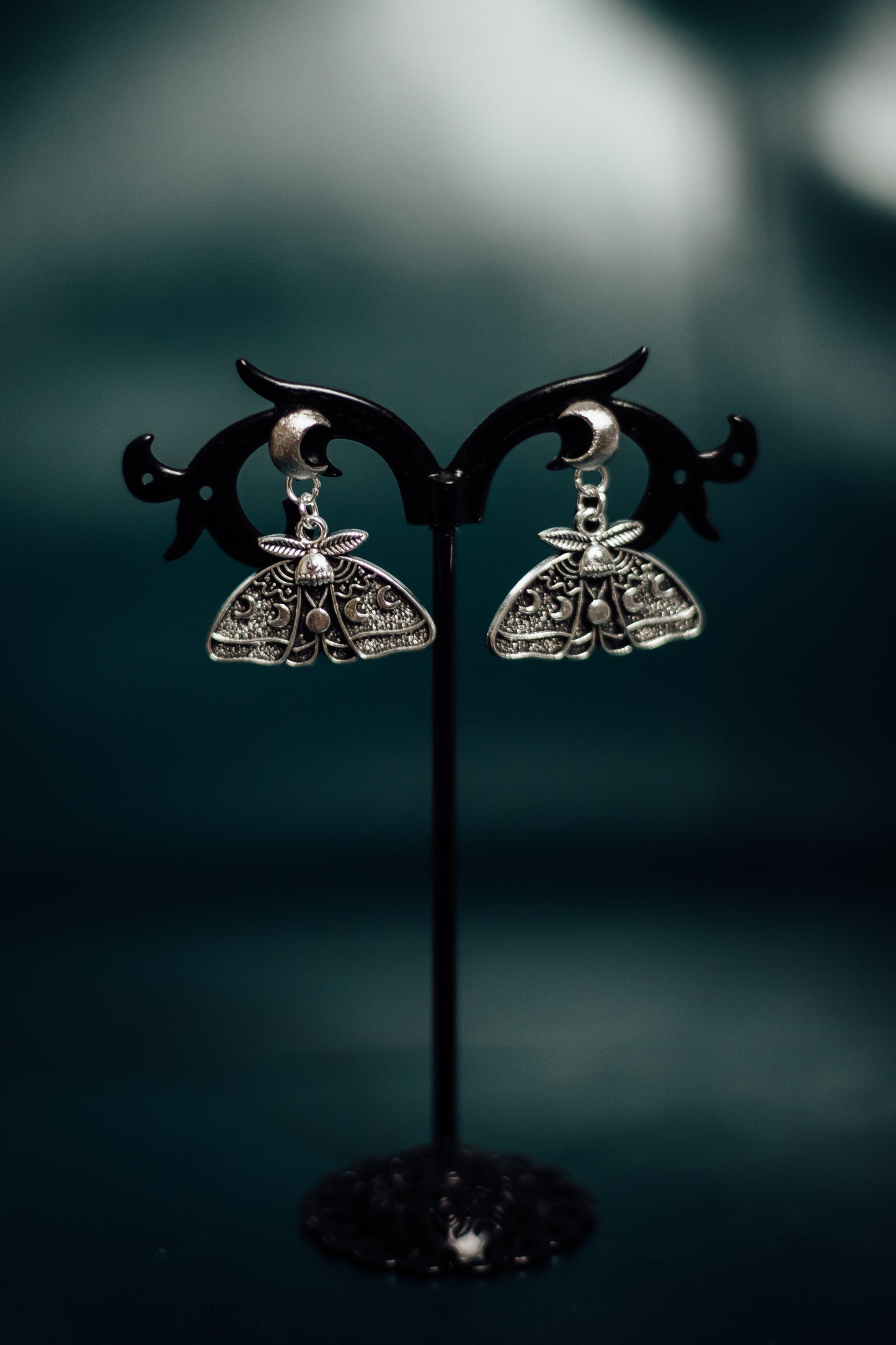 Moth w/Moon Stud