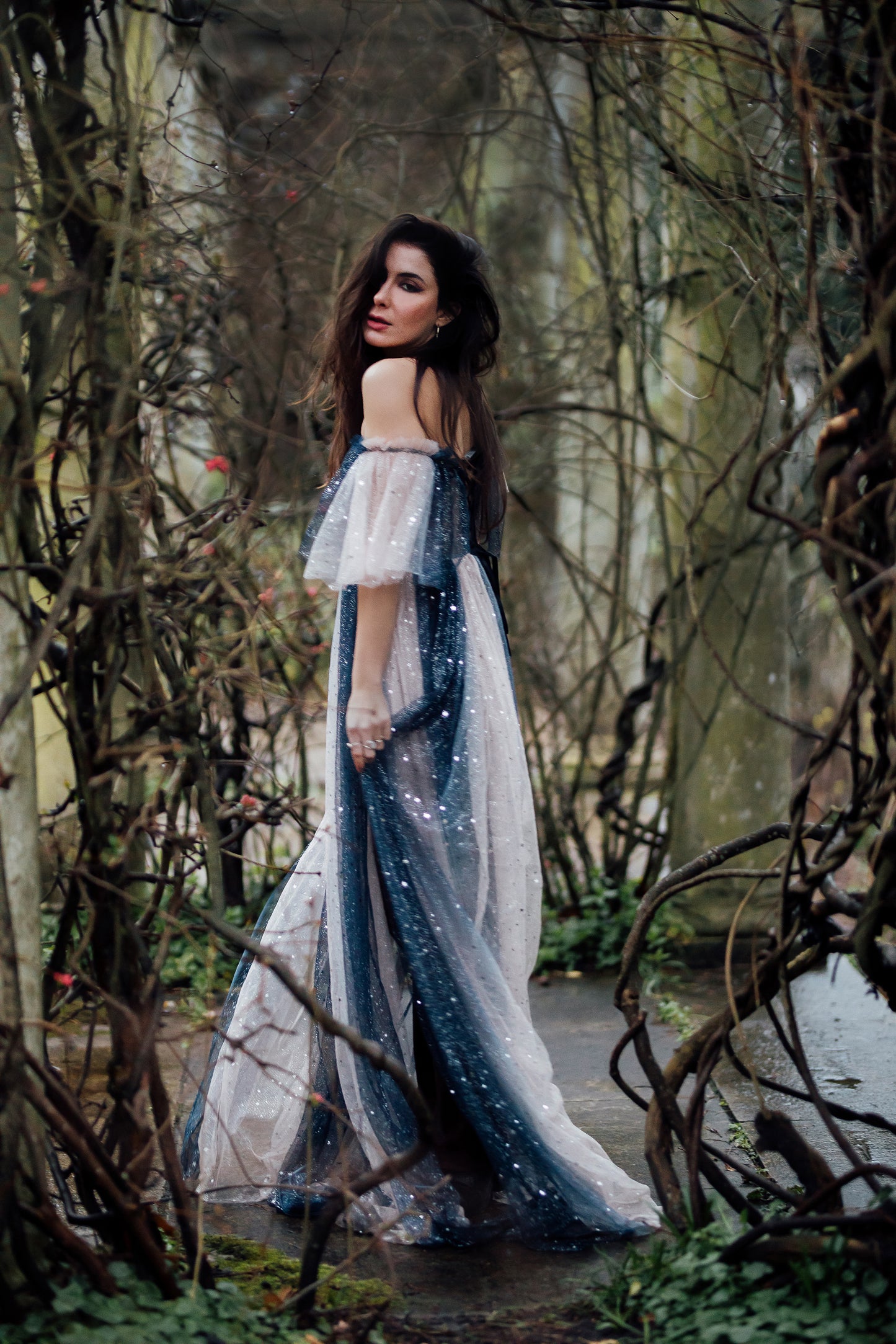 Adjustable size celestial dress perfect for fantasy balls and weddings.