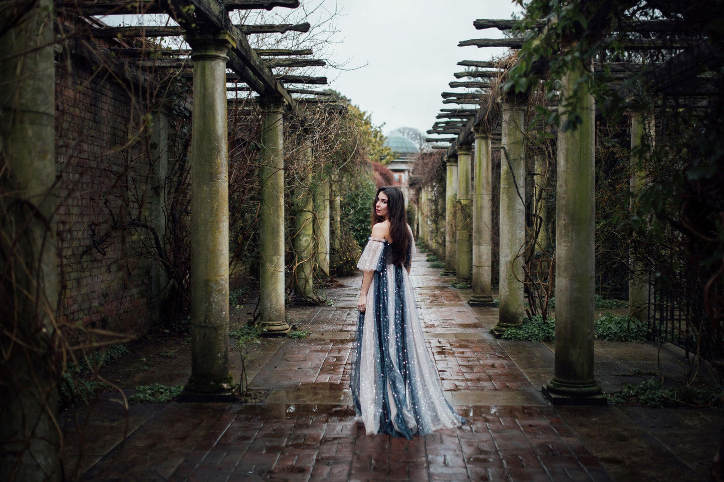 Adjustable size celestial dress perfect for fantasy balls and weddings.