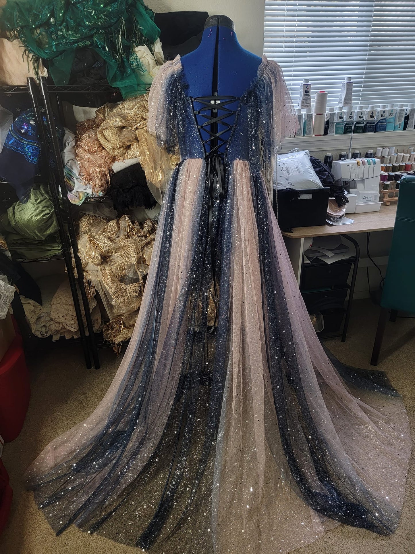 Adjustable size celestial dress perfect for fantasy balls and weddings.