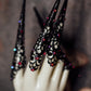 Black Crystal Claw & Choker Set - 10 Piece
