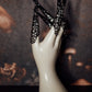 Black Crystal Finger Claw Set - Single Hand