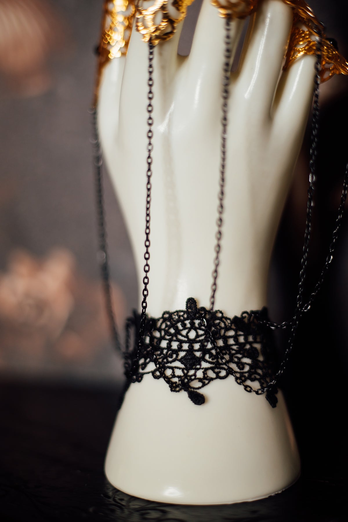 Gold & Black Crystal Finger Claw Set - Full Set