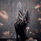 Silver & Red Crystal Finger Claw Set - Single Hand