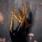 Gold & Red Crystal Finger Claw Set - Single Hand