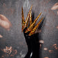 Gold & Red Crystal Finger Claw Set - Single Hand