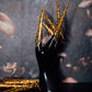 Gold & Emerald Crystal Finger Claw Set - Full Two Hand Set