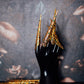Gold & Emerald Crystal Finger Claw Set - Full Two Hand Set