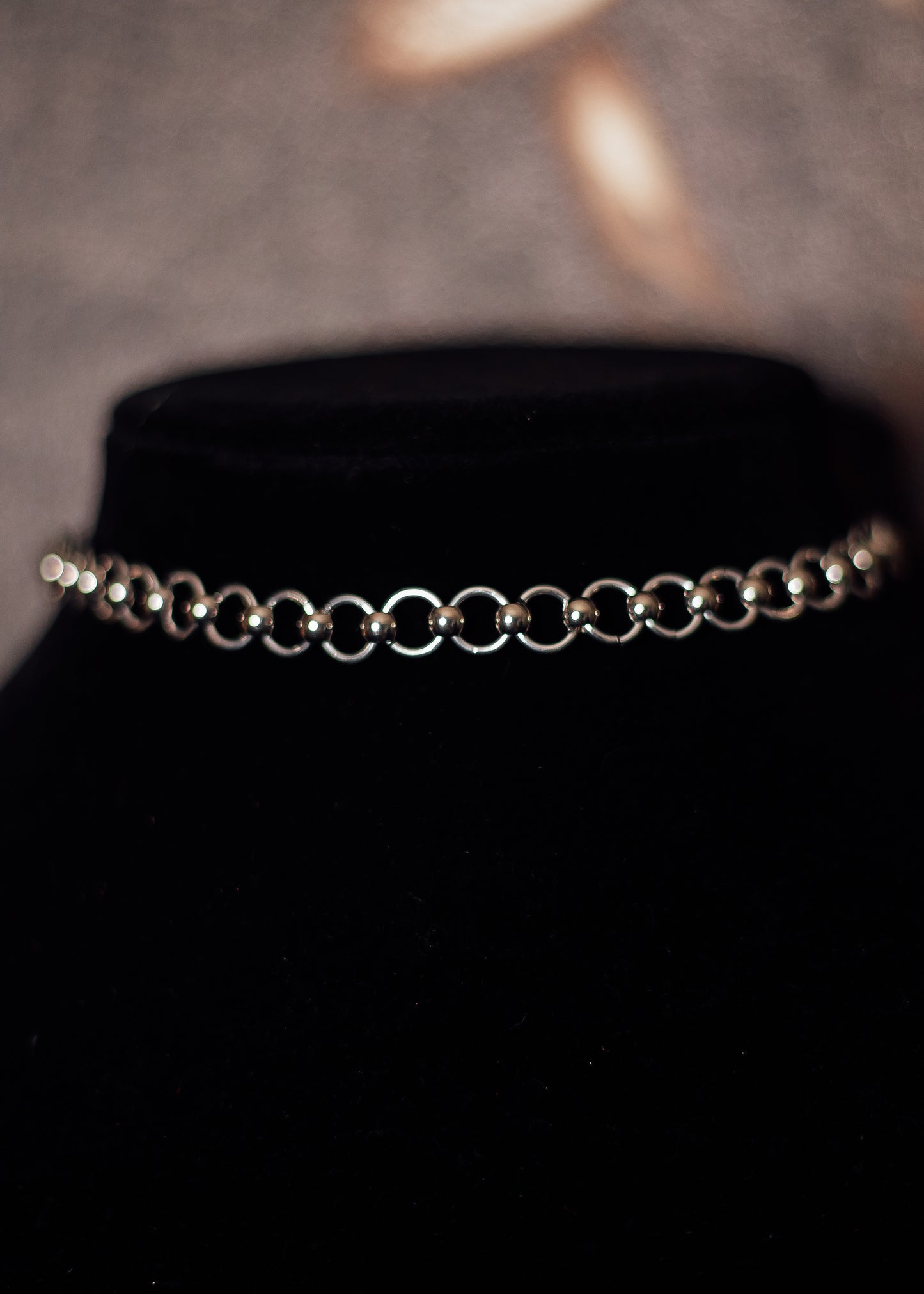 Simple Silver Ring Choker