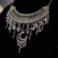 Celestial Crescent Moon Statement Necklace