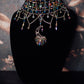 Celestial Rainbow Crystal Moon Necklace
