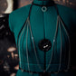 Silver & Black Chain Harness Top