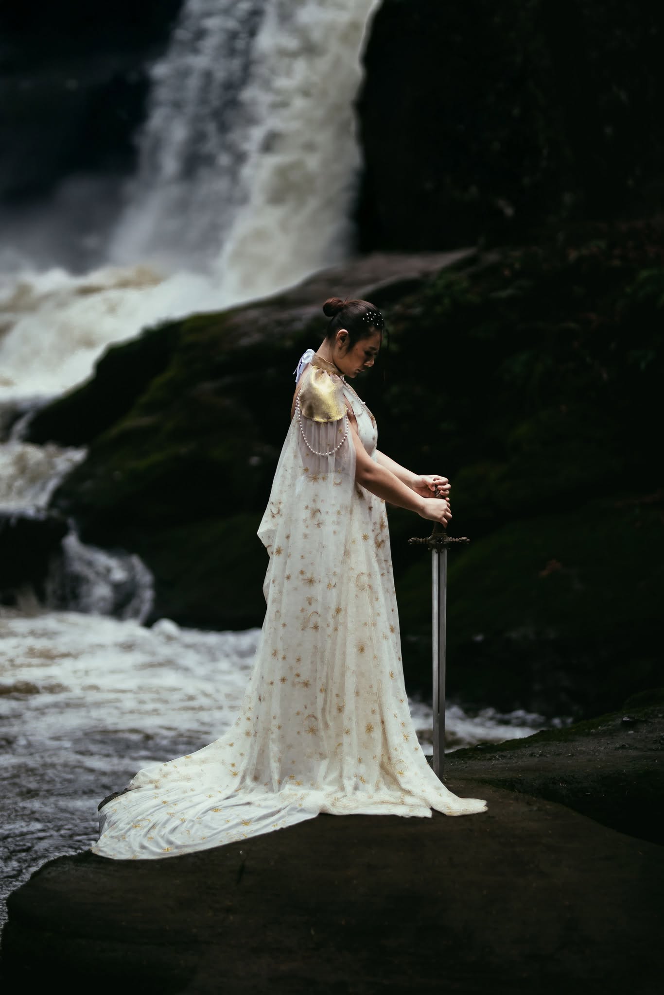 Golden Hour Dress w/Cape