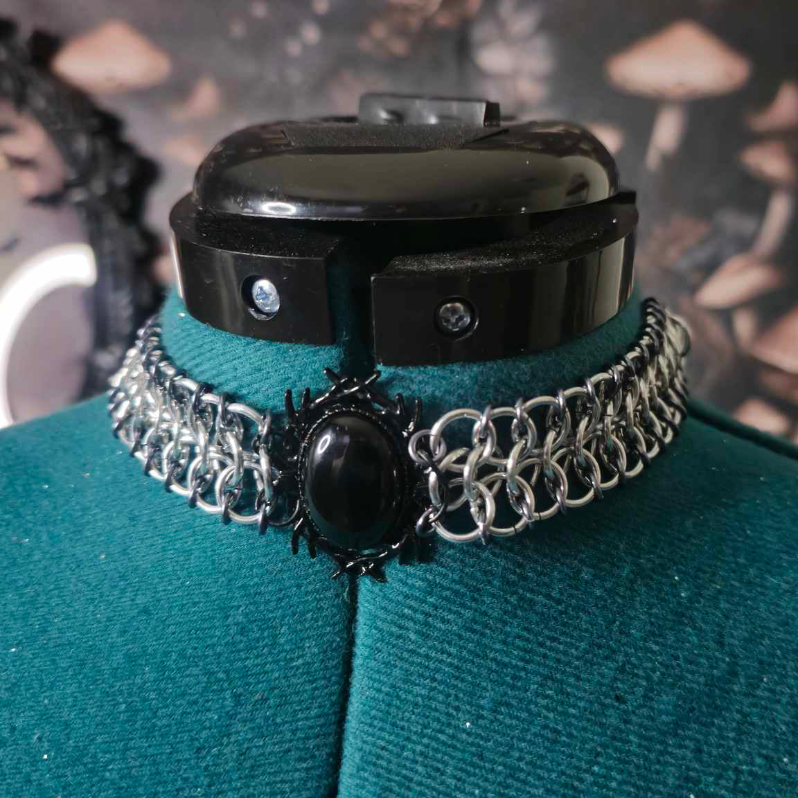Chainmail Choker with Statement Gem