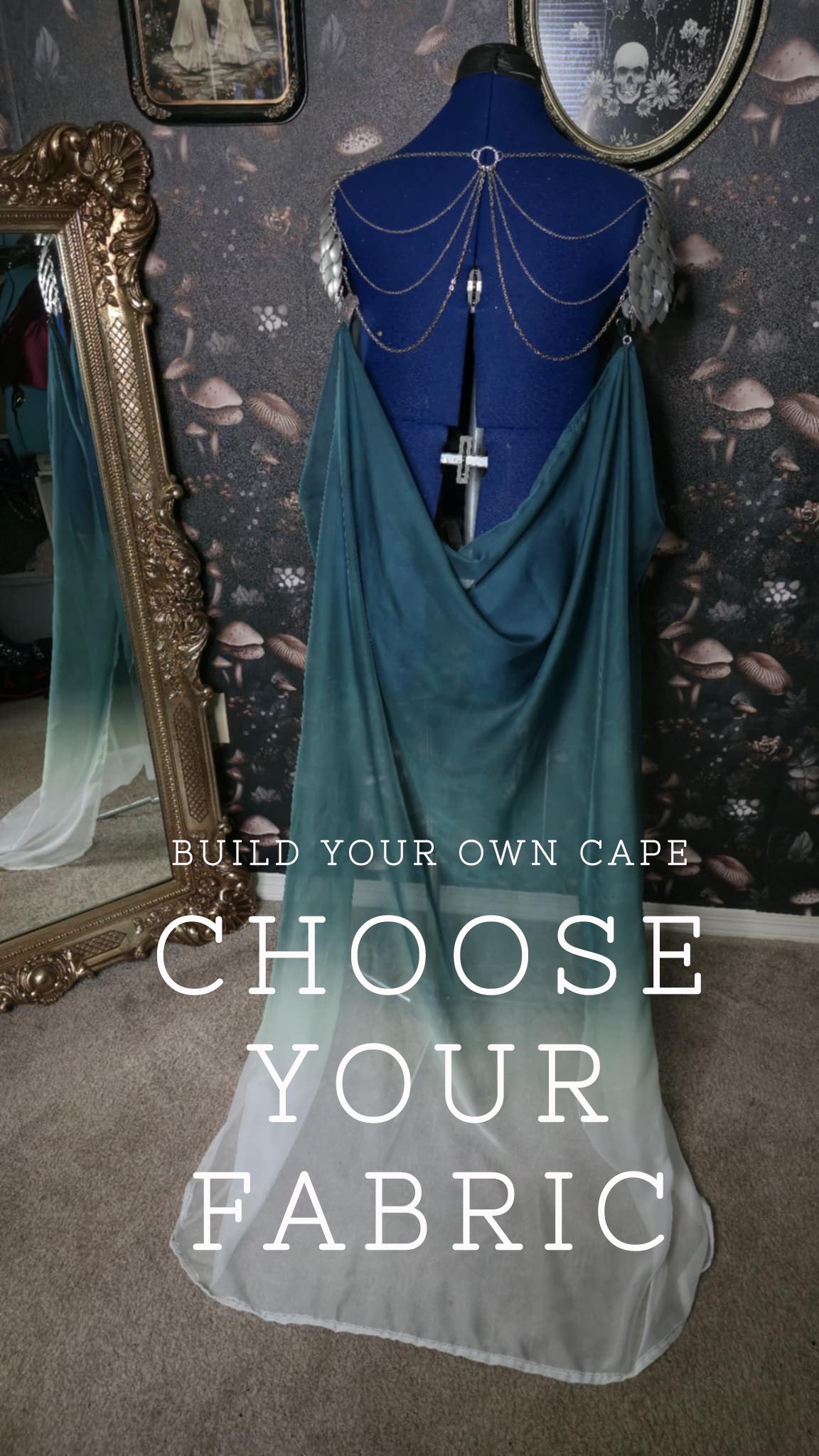 Cape with Silver Scalemail & Chains