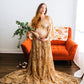 RENTAL - Gold Gatsby Dress - Photoshoot Dress - Wedding Dress - Maternity Dress