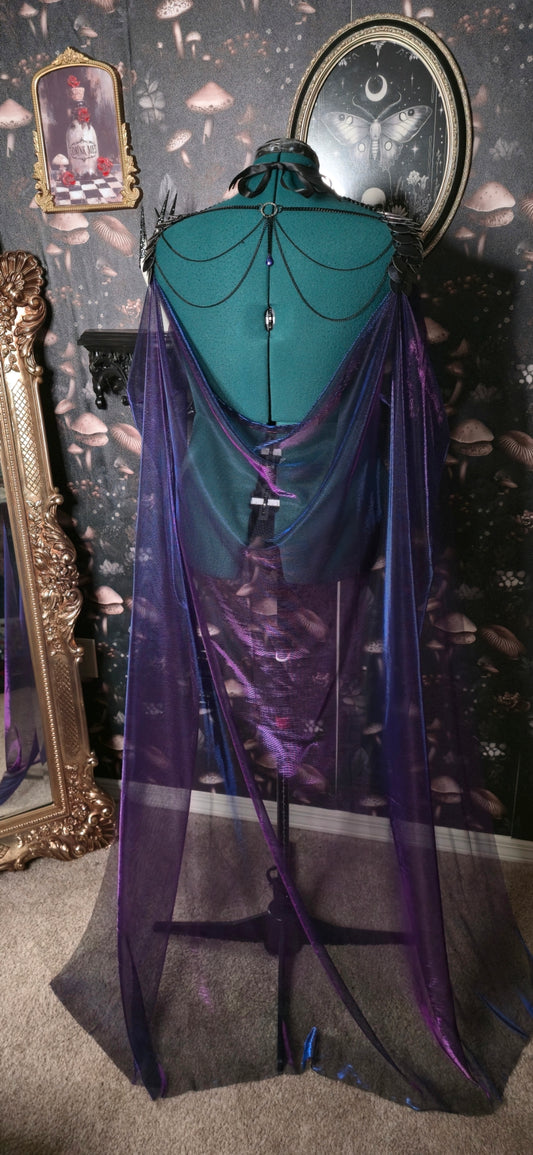 READ UPDATE: Dual Tone Cape Detachable with Scalemail & Chains (Customizing Available)