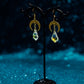 Silver or Gold Crescent Moon w/ Unique Swarovski Crystal