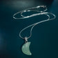 Green Adventurine Moon Necklace