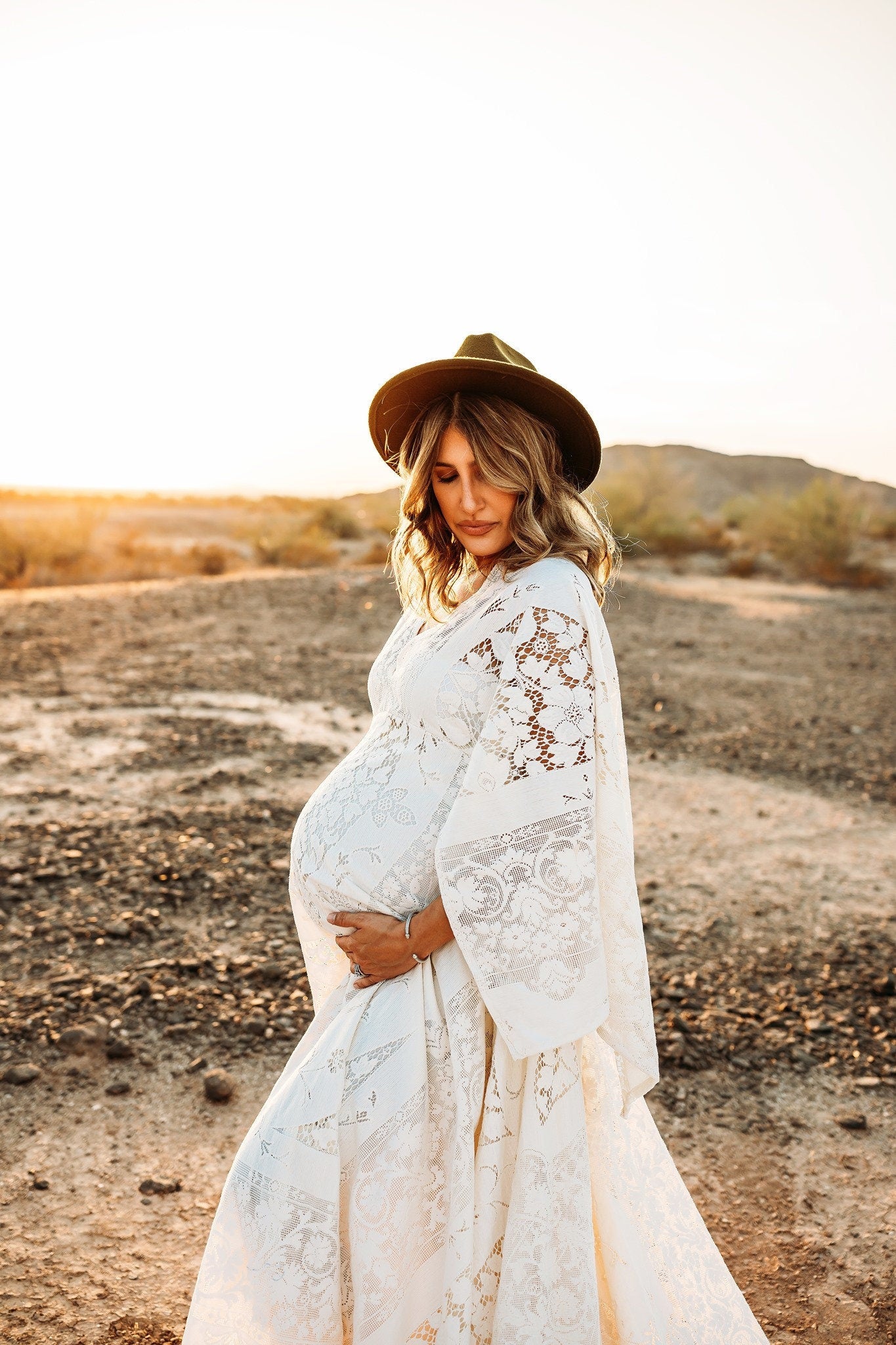 PREORDER- Wandering Willow - One Size Fits Most Lace Dress - Boho Lace Dress - Maternity Dress - Wedding Dress