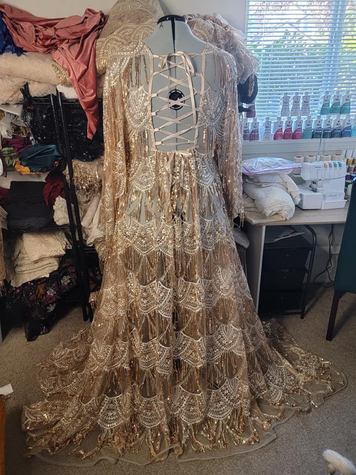 ADD-ON: Closed back or Corset Tie Style to any dress with sleeves