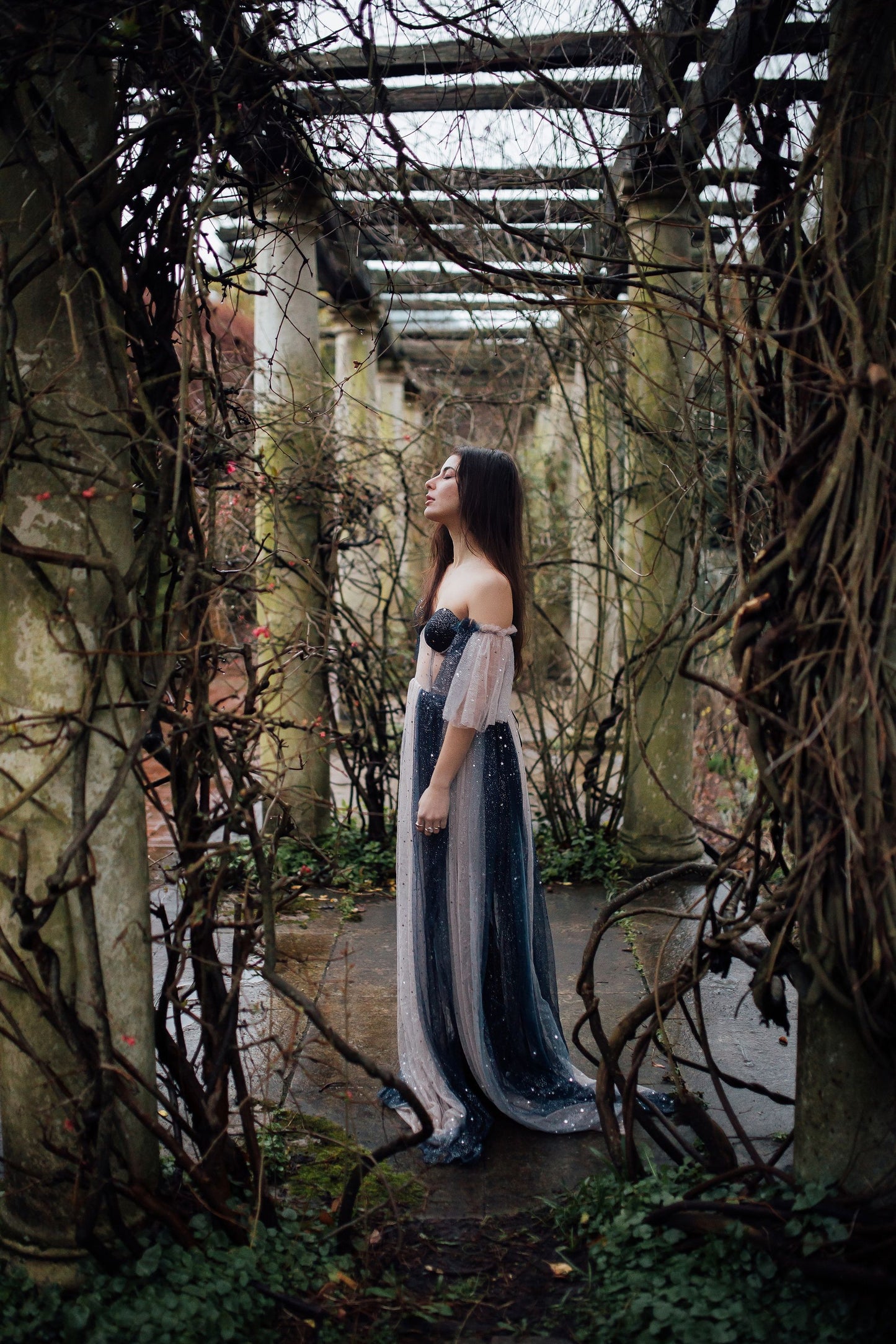 Adjustable size celestial dress perfect for fantasy balls and weddings.