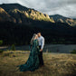 Adjustable sized emerald green sequin dress