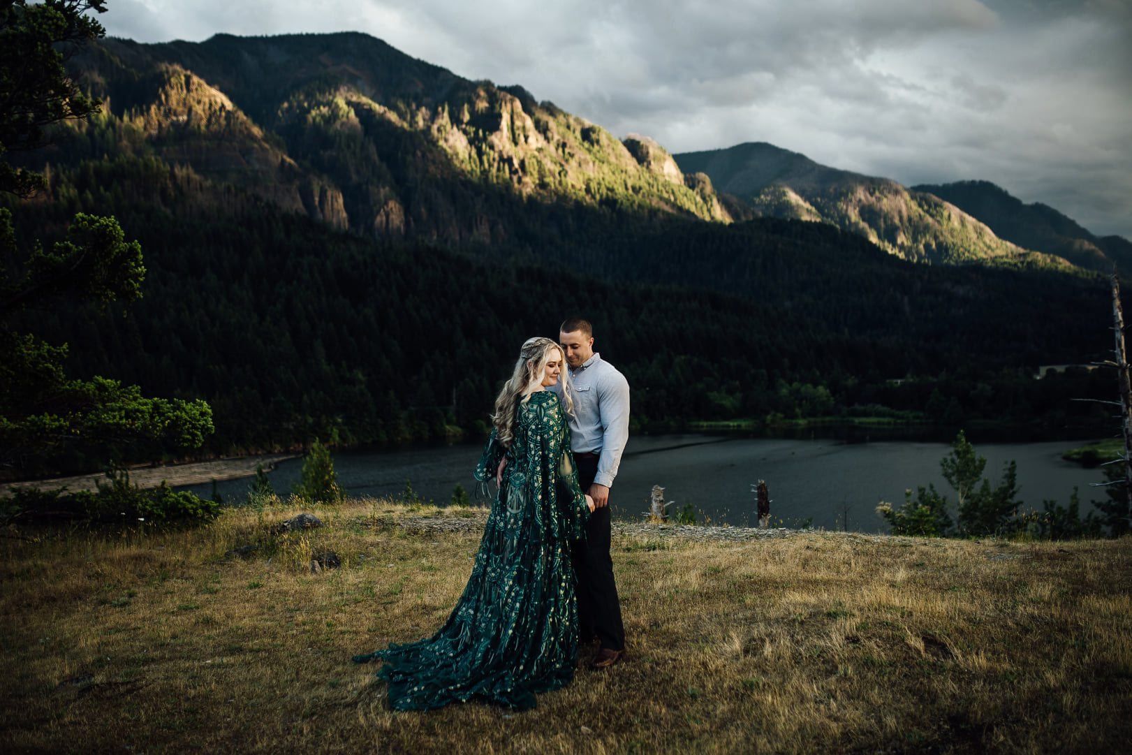 Adjustable sized emerald green sequin dress